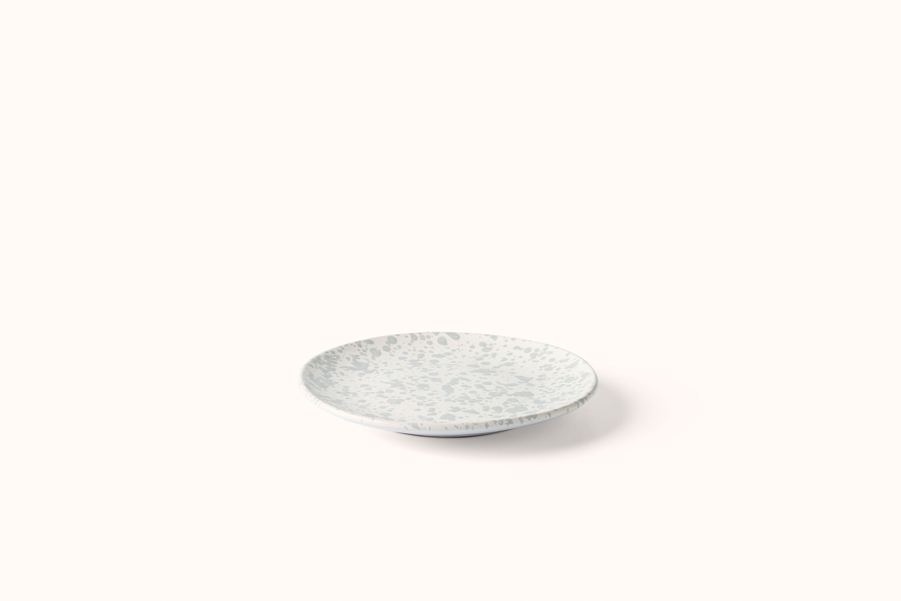 GREY ON WHITE SPLATTERWARE DINNERWARE