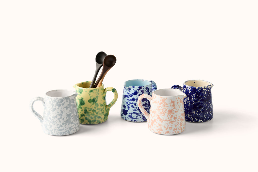 NAVY ON CREAM SPLATTERWARE CREAMER