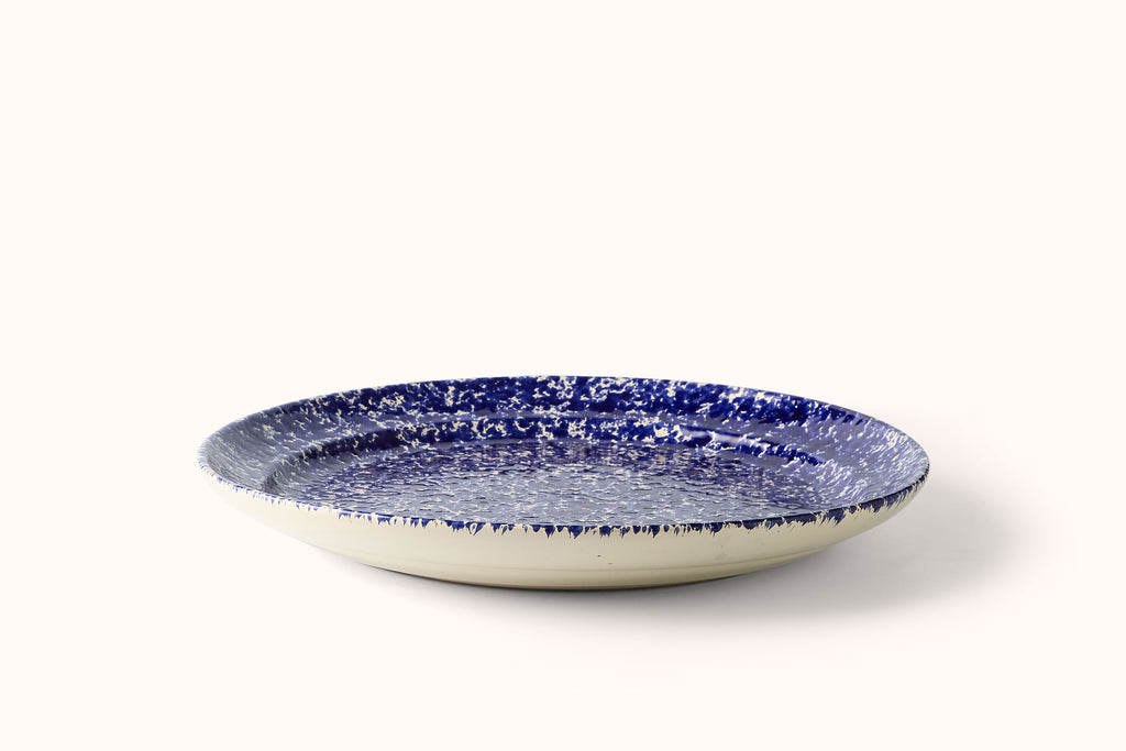NAVY ON CREAM SPLATTERWARE PLATTER