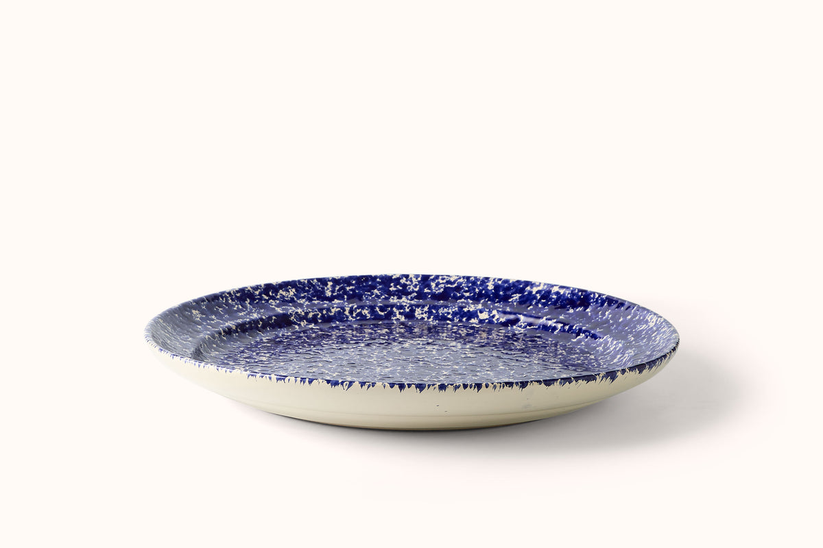 NAVY ON CREAM SPLATTERWARE PLATTER
