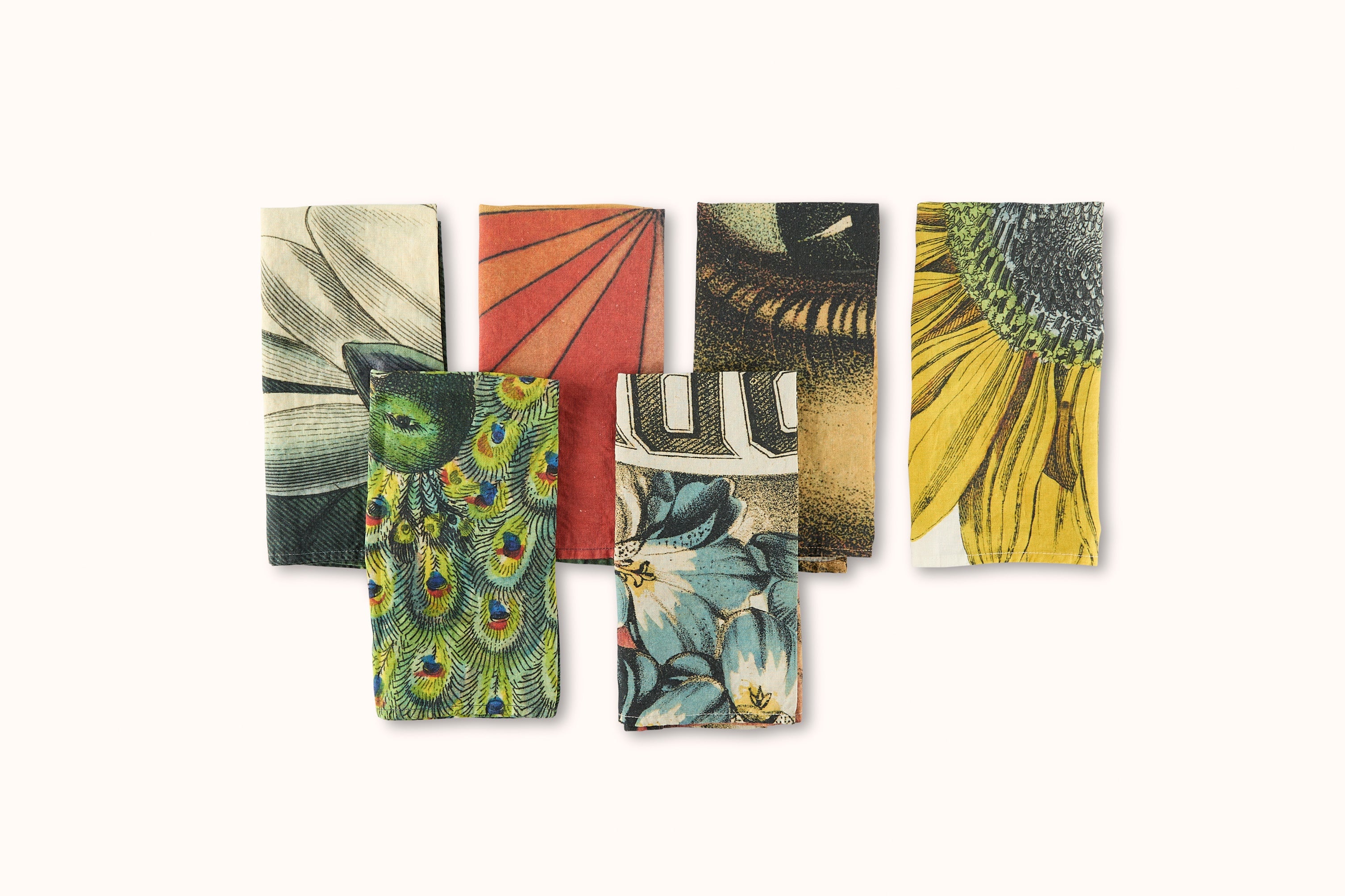 SUMMERILL & BISHOP + JOHN DERIAN MIXED PRINT LINEN NAPKINS