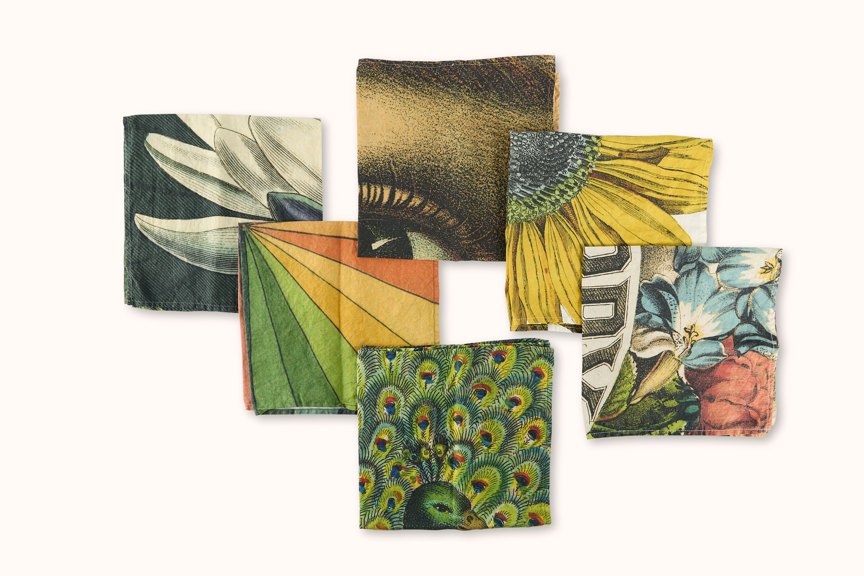 SUMMERILL & BISHOP + JOHN DERIAN MIXED PRINT LINEN NAPKINS