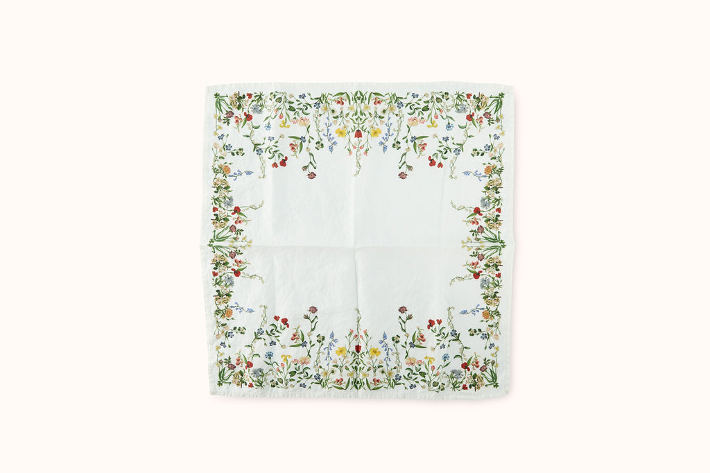 SUMMERILL & BISHOP + JOHN DERIAN BOTANICAL WILDFLOWER LINEN NAPKIN
