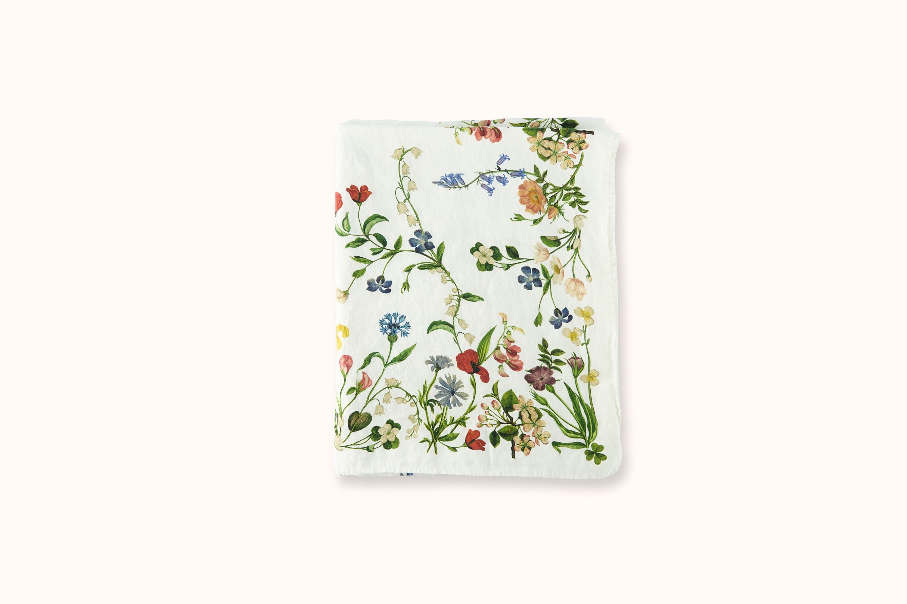 SUMMERILL & BISHOP + JOHN DERIAN BOTANICAL WILDFLOWER LINEN TABLECLOTH