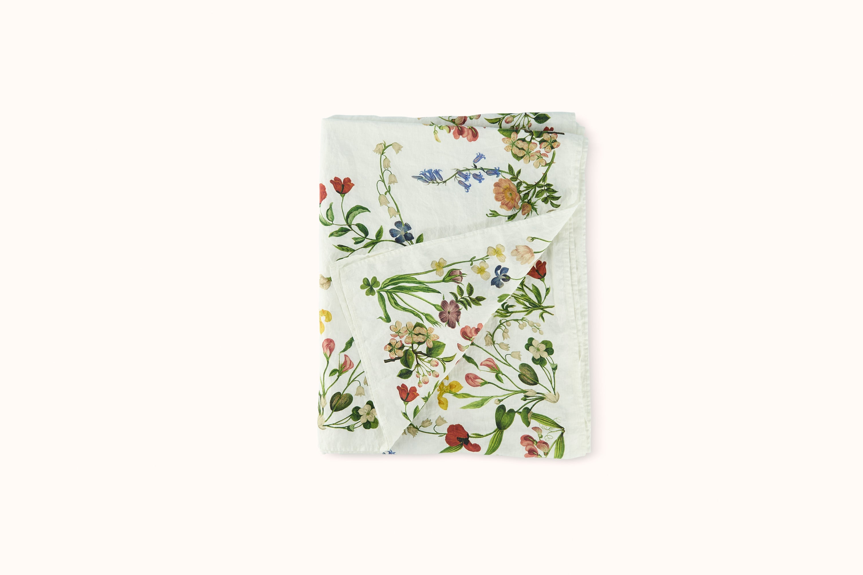 SUMMERILL & BISHOP + JOHN DERIAN BOTANICAL WILDFLOWER LINEN TABLECLOTH