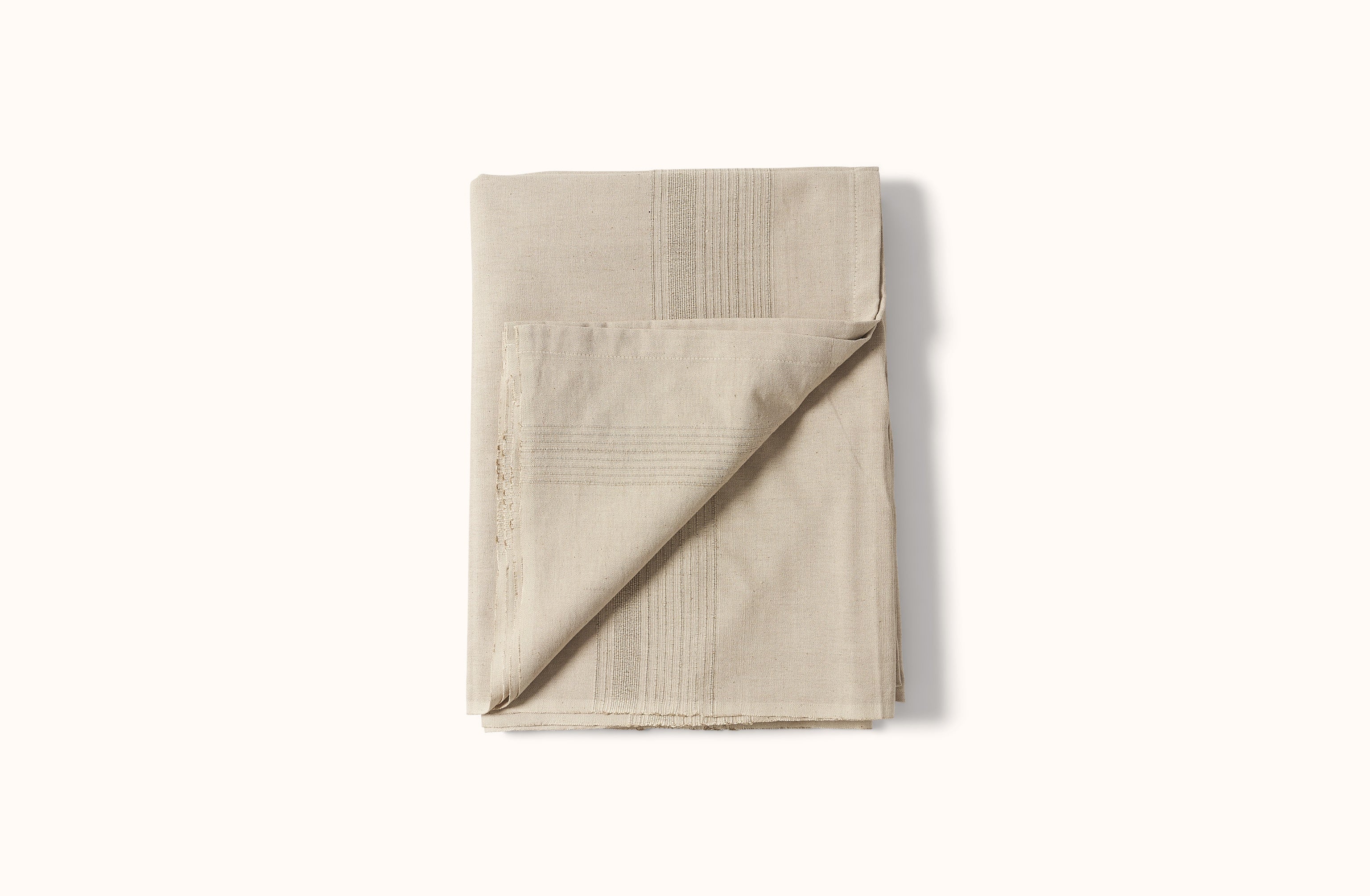 SUSTAINABLE THREADS CREAM HANDWOVEN TABLECLOTH