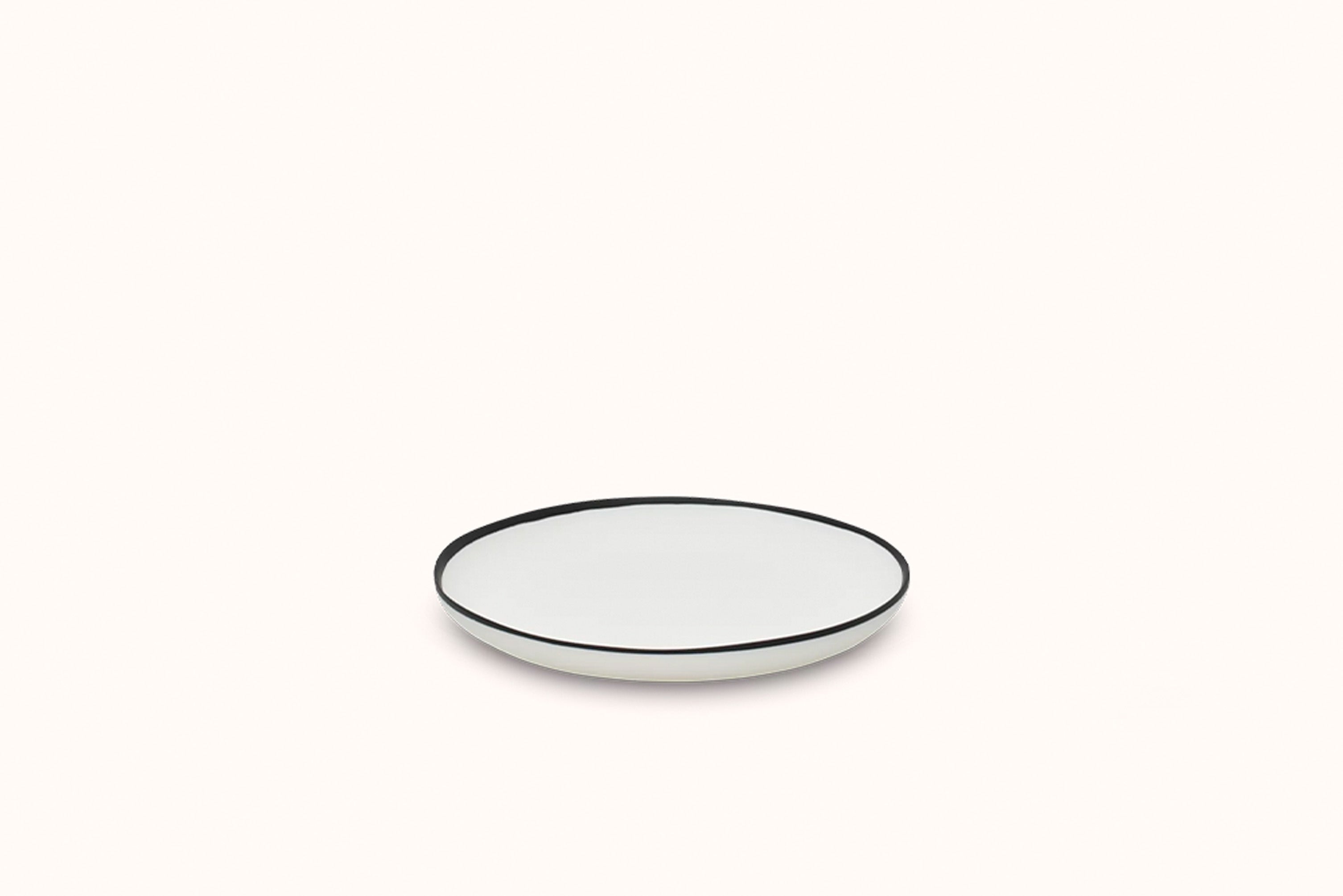 TF DESIGN LIGNE LARGE PLATE - WHITE/BLACK