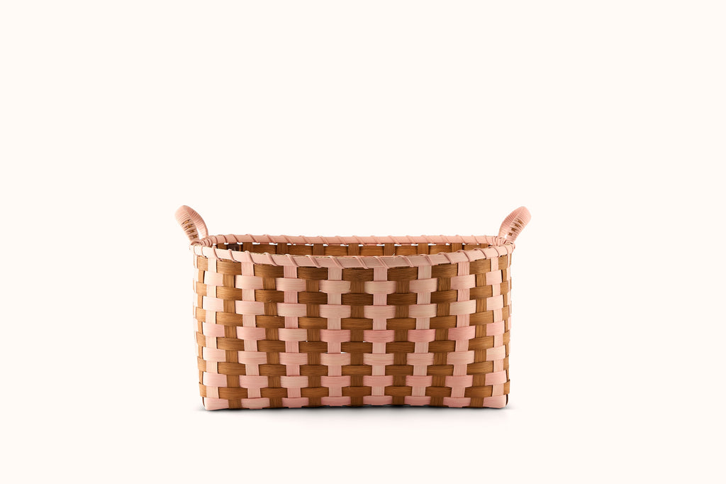 UNDERWATER WEAVING STUDIO BUTTERNUT/QUARTZ T-STRIPE BOUNTY BASKET