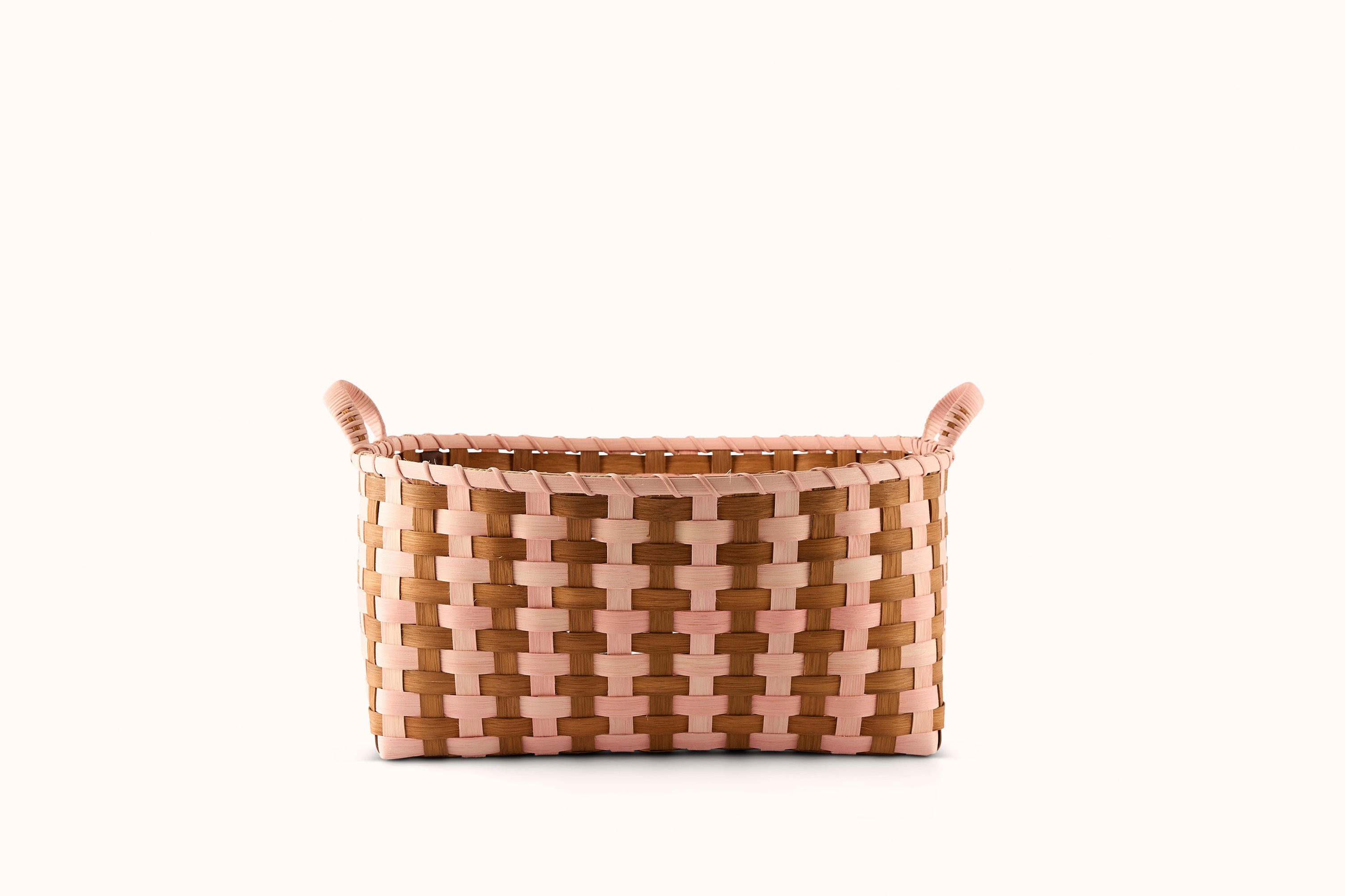 UNDERWATER WEAVING STUDIO BUTTERNUT/QUARTZ T-STRIPE BOUNTY BASKET