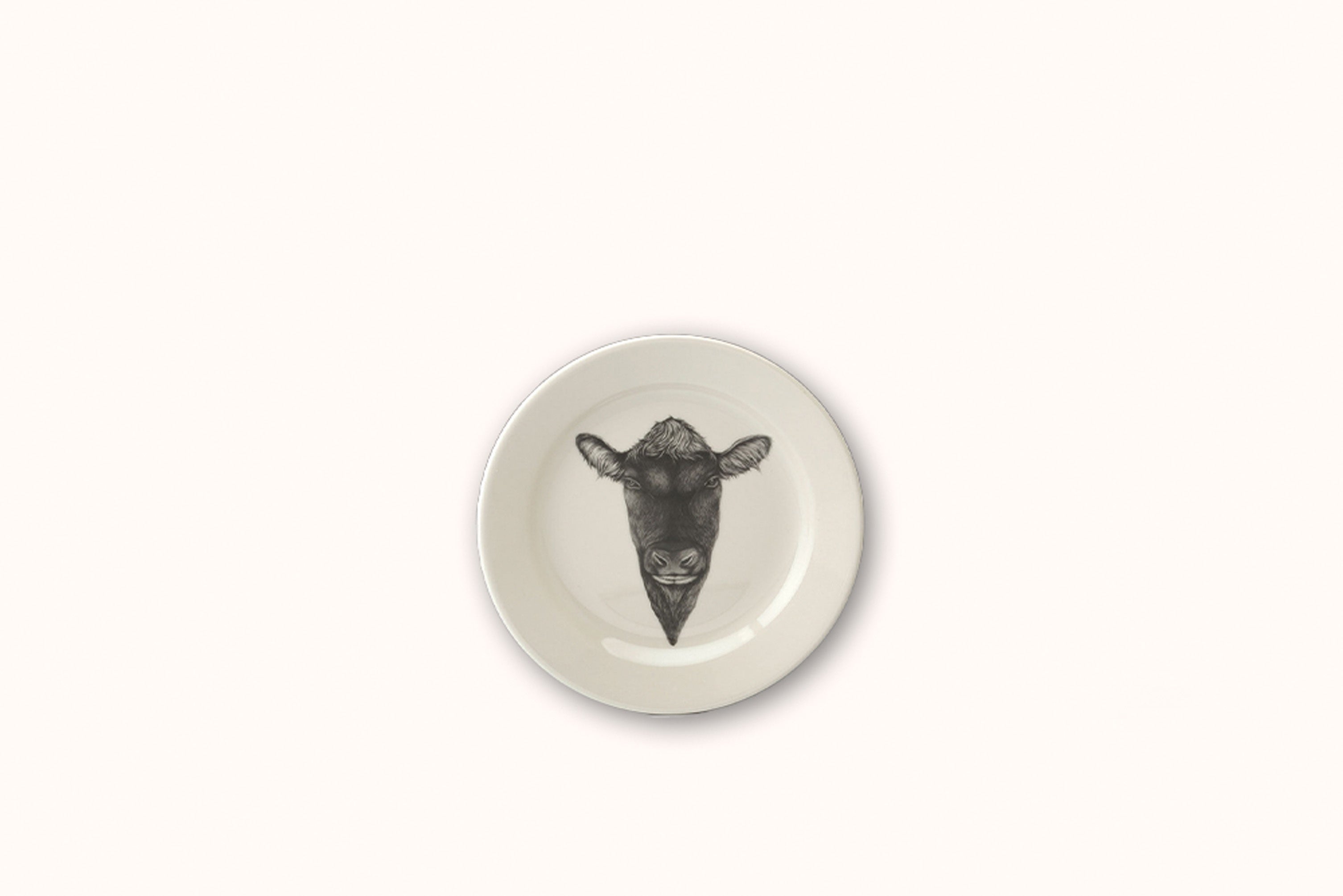 LAURA ZINDEL SALAD PLATE - ANGUS BULL